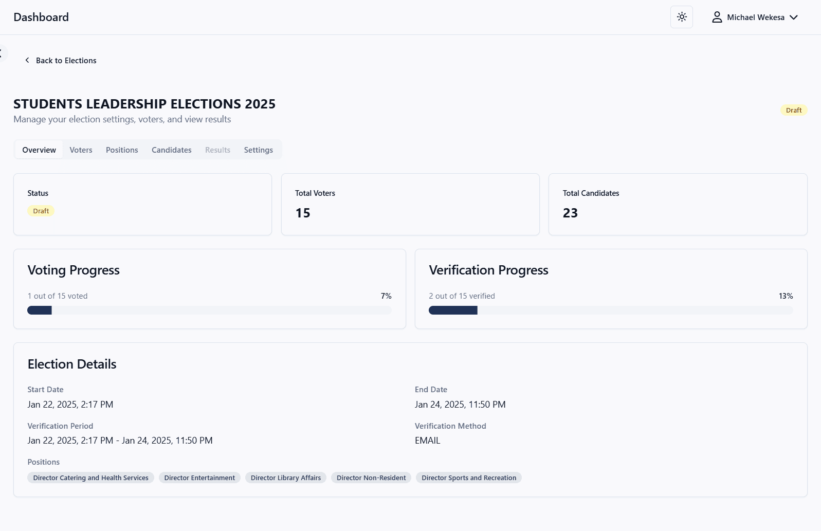 Manage Elections